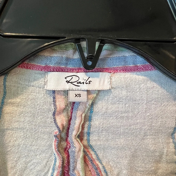 Rails Zuma Havana stripe button up top size XS - Picture 3 of 8
